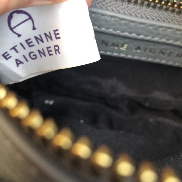 ETIENNE AIGNER Stella mini camera crossbody GRAY genuine leather - Picture 12 of 16